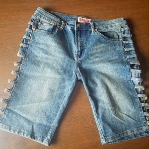 Platinum Plush Rhinestone Ladder side shorts